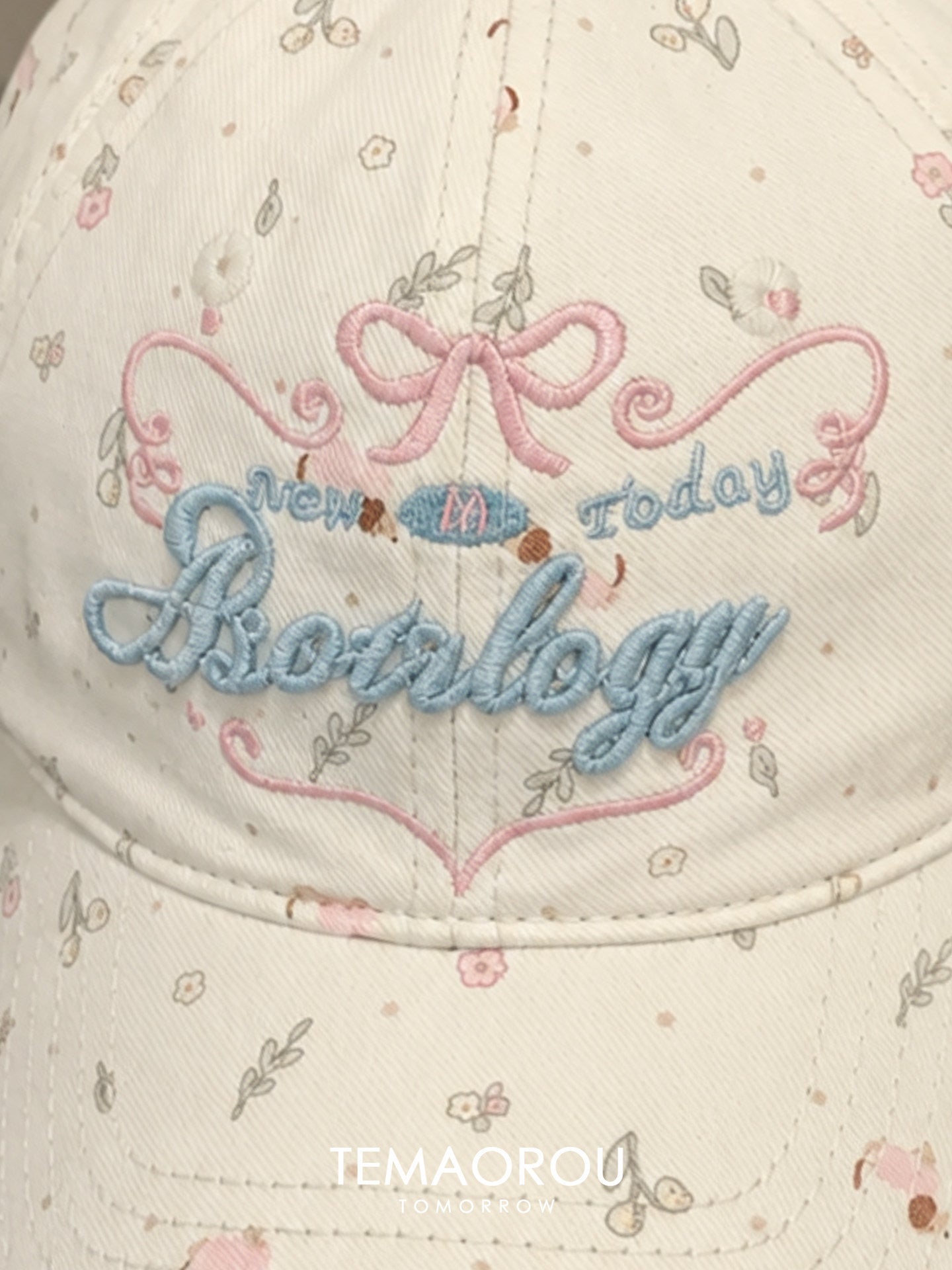 Floral Embroidered Baseball Cap
