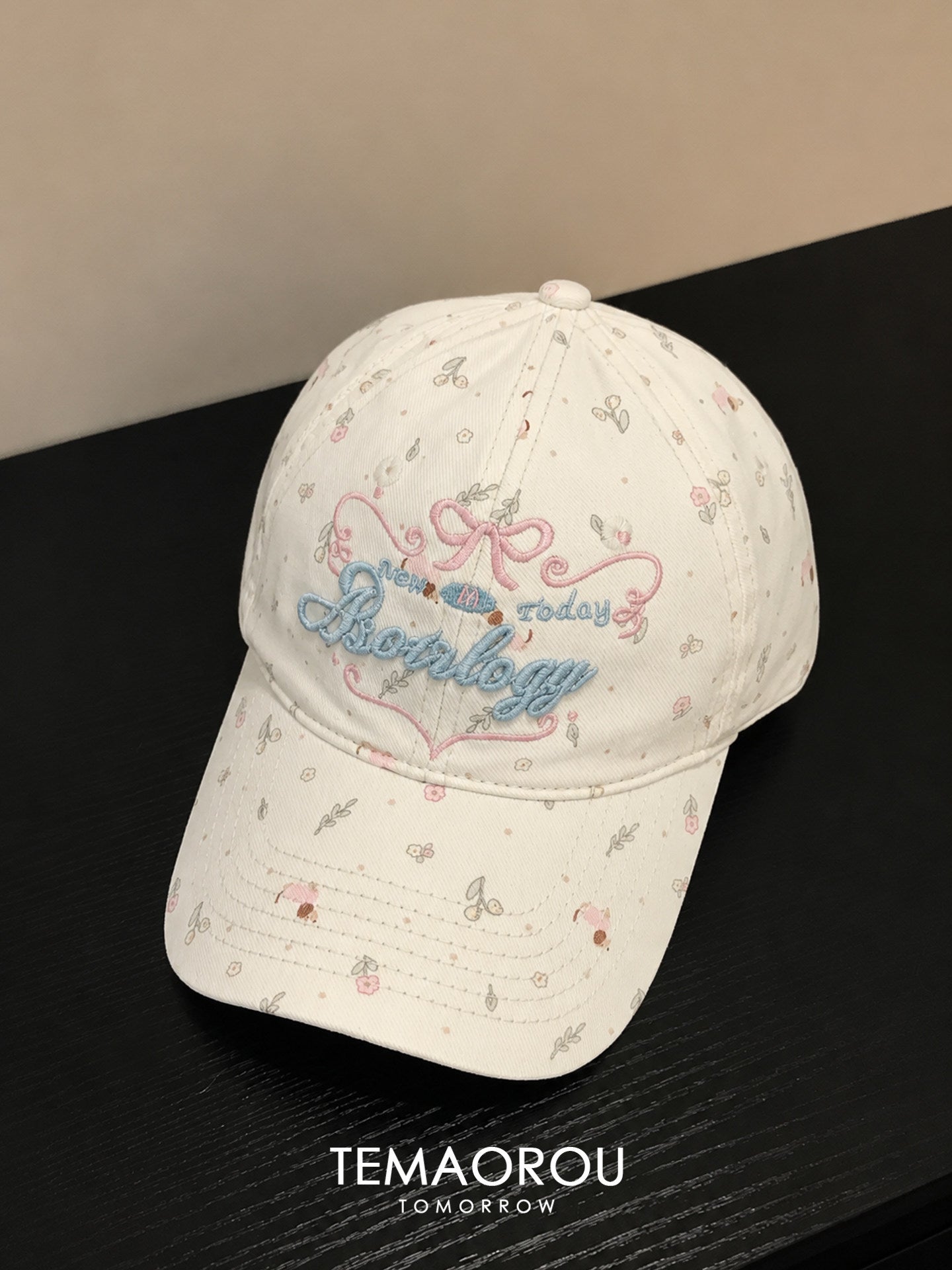 Floral Embroidered Baseball Cap