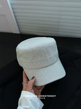 Unisex Striped Military Cadet Cap