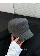 Unisex Striped Military Cadet Cap
