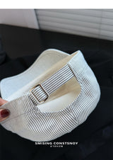 Unisex Striped Military Cadet Cap