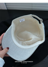 Unisex Striped Military Cadet Cap
