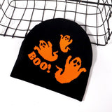 Ghost Pattern Knit Beanie Hat