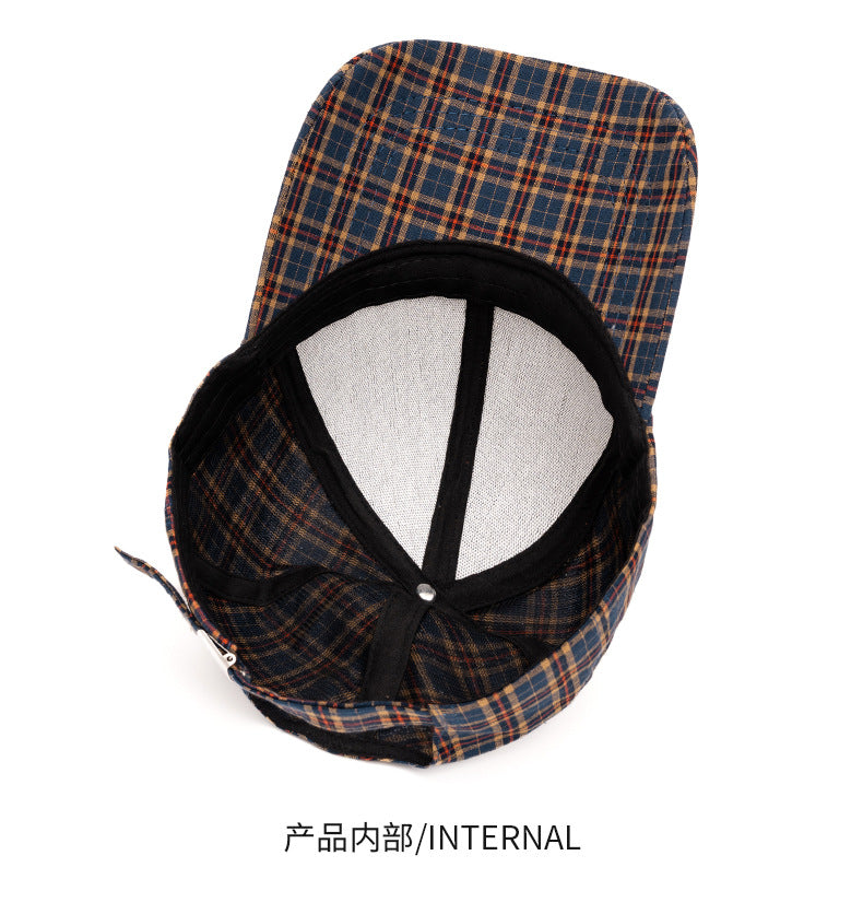 Unisex Plaid Baseball Cap