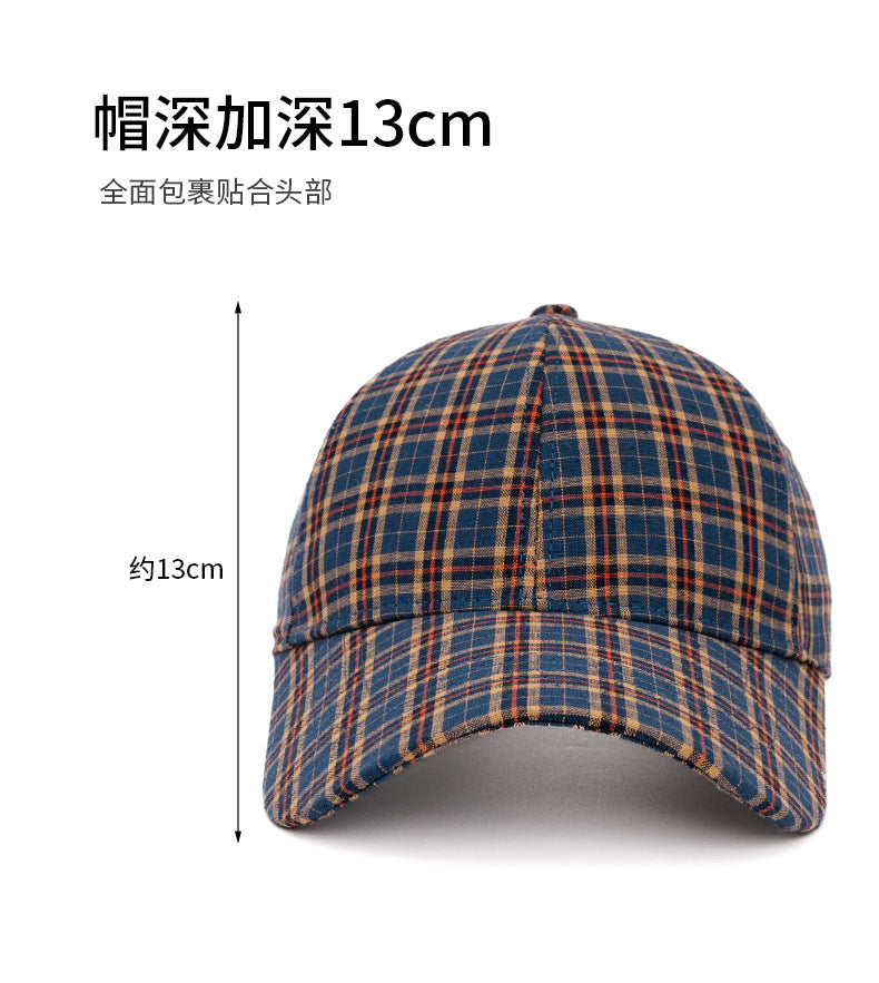Unisex Plaid Baseball Cap