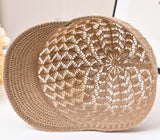 Women's Crochet Knit Newsboy Cap