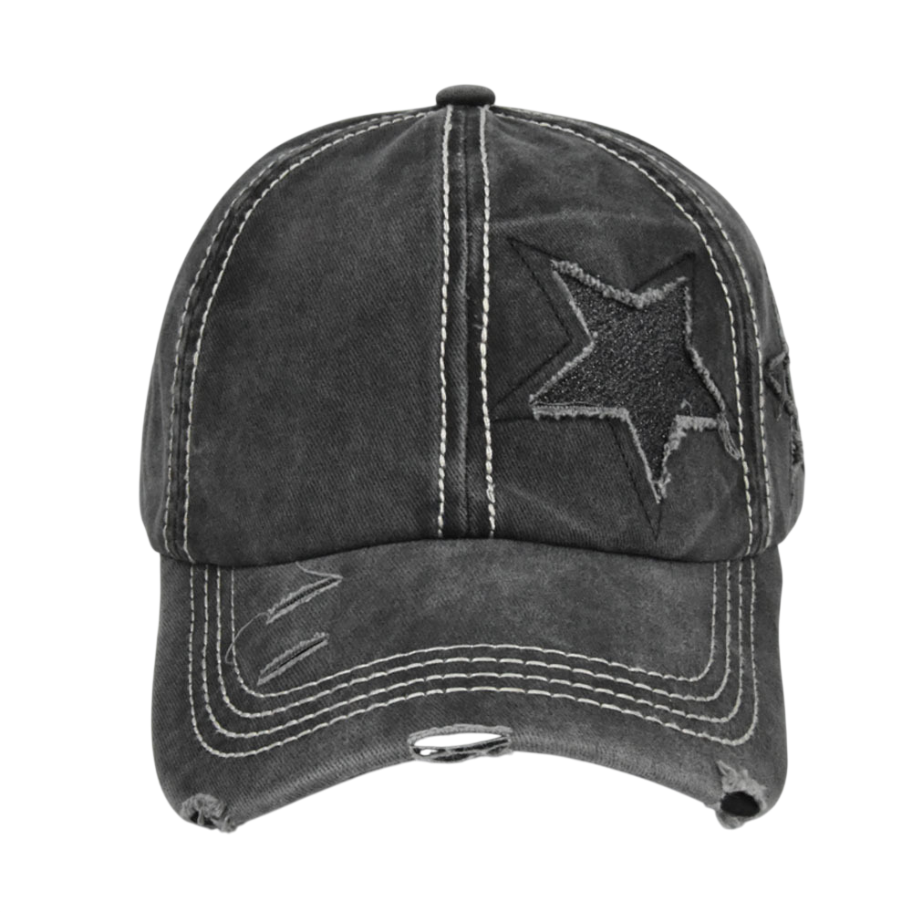 Women's Embroidered Star Baseball Cap