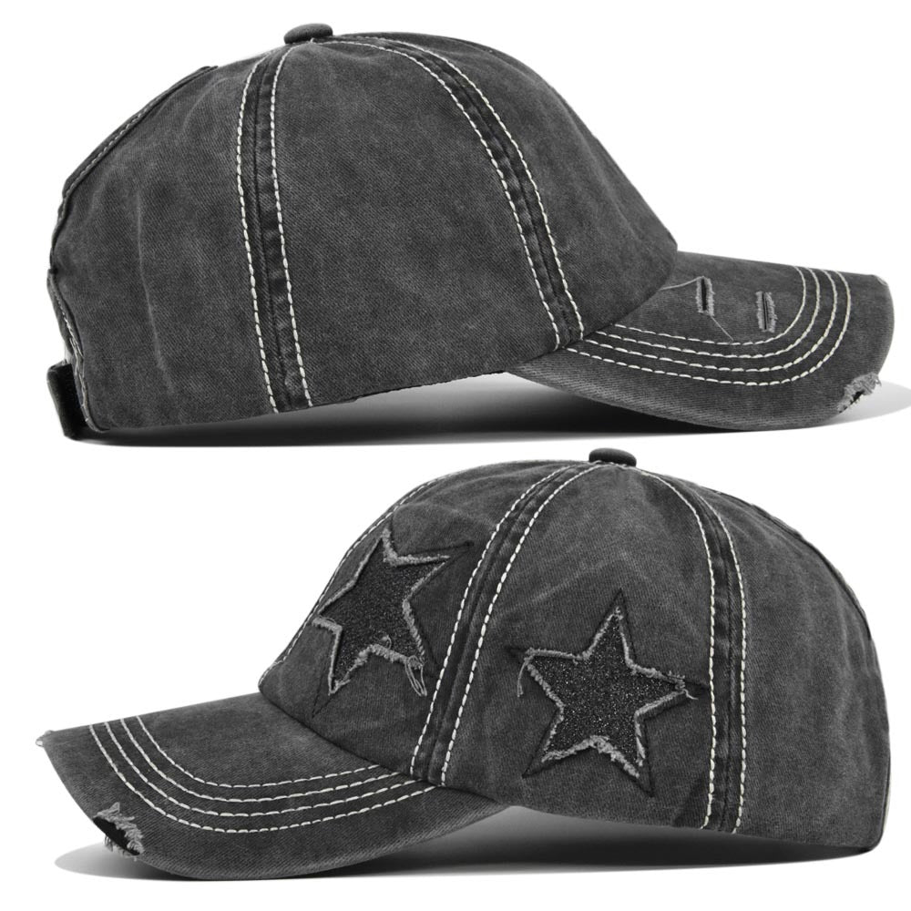 Women's Embroidered Star Baseball Cap