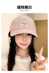 Pink Gingham Baseball Cap