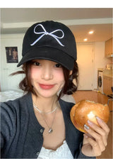 Women's Bow Embroidery Baseball Cap