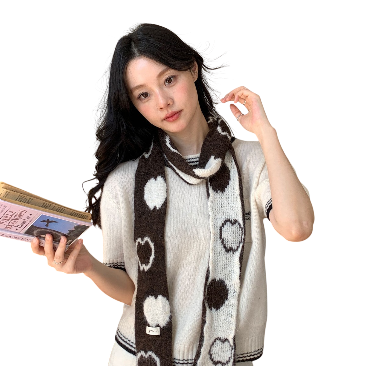 Women's Soft Knit Patterned Scarf