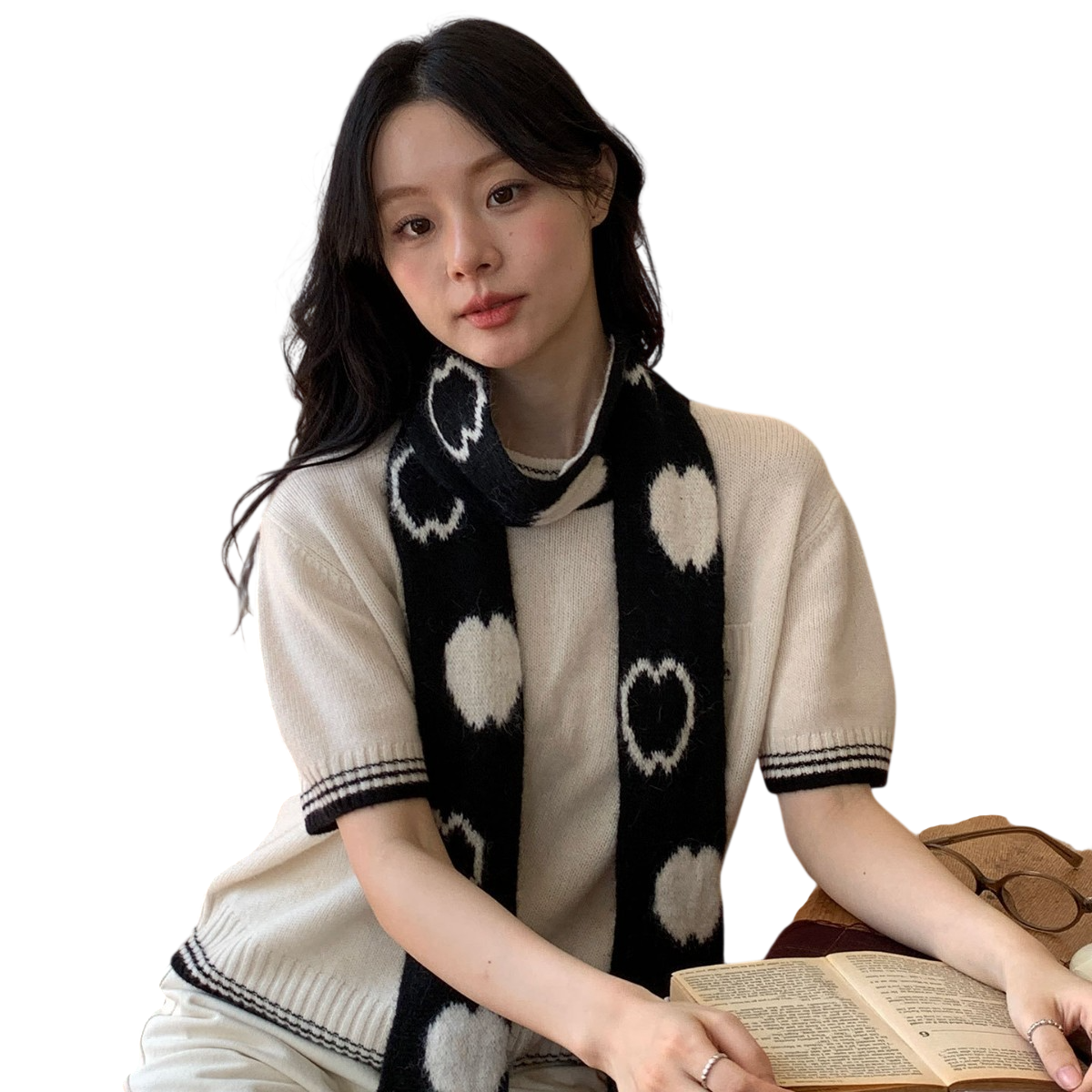 Women's Soft Knit Patterned Scarf