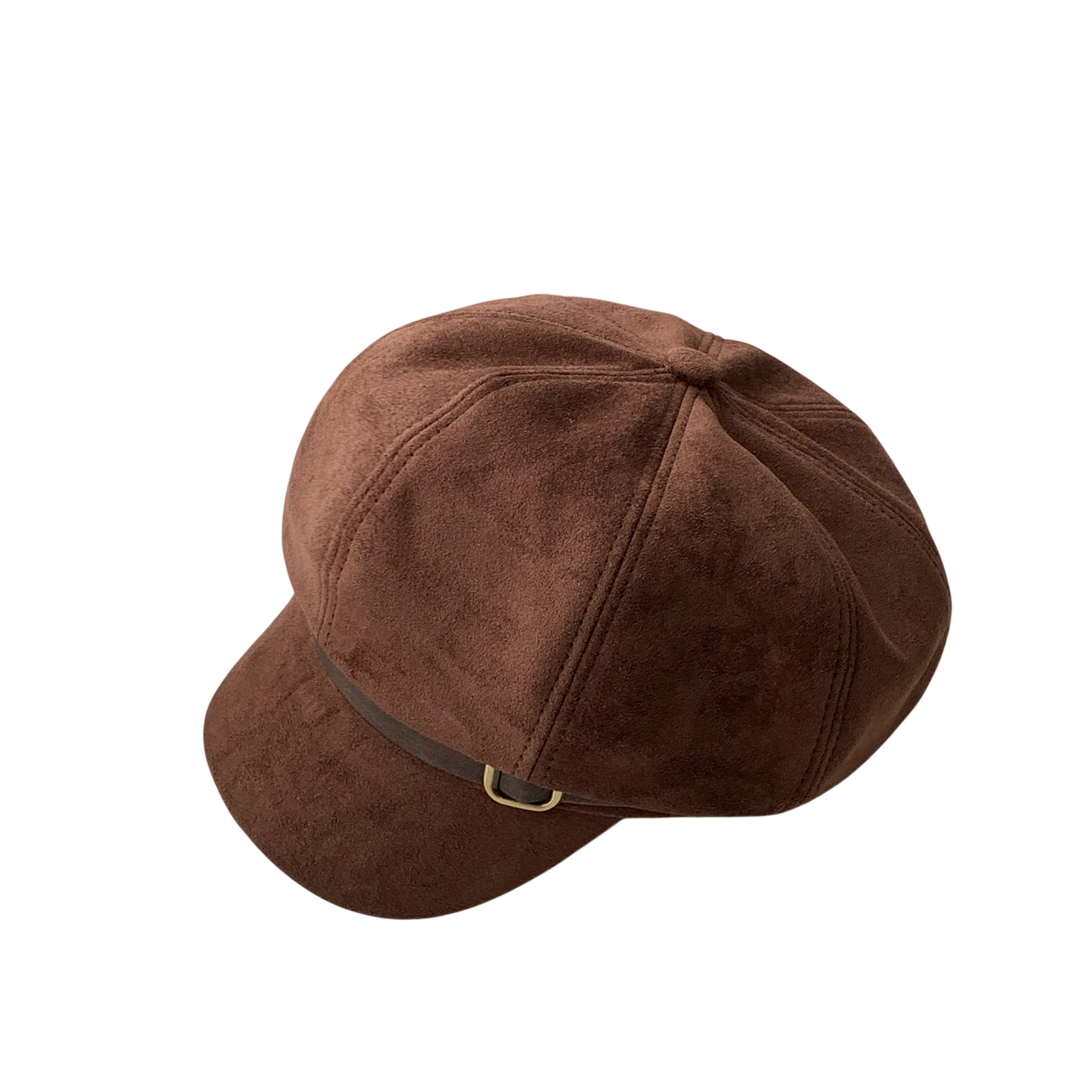 Women’s Brown Suede Style Newsboy Cap