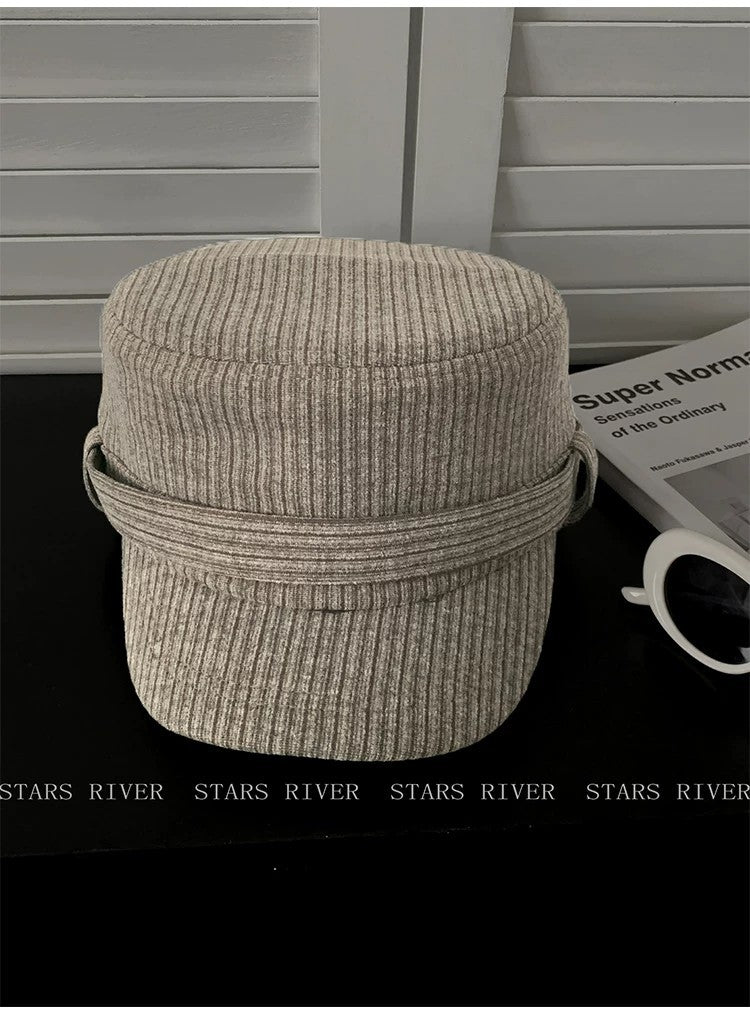 Women’s Ribbed Cadet Cap with Short Brim