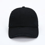 Unisex Distressed Baseball Cap with Curved Brim