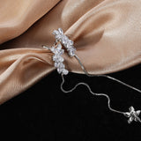 Elegant Silver Butterfly Chain Earrings