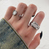 Modern Silver Statement Rings