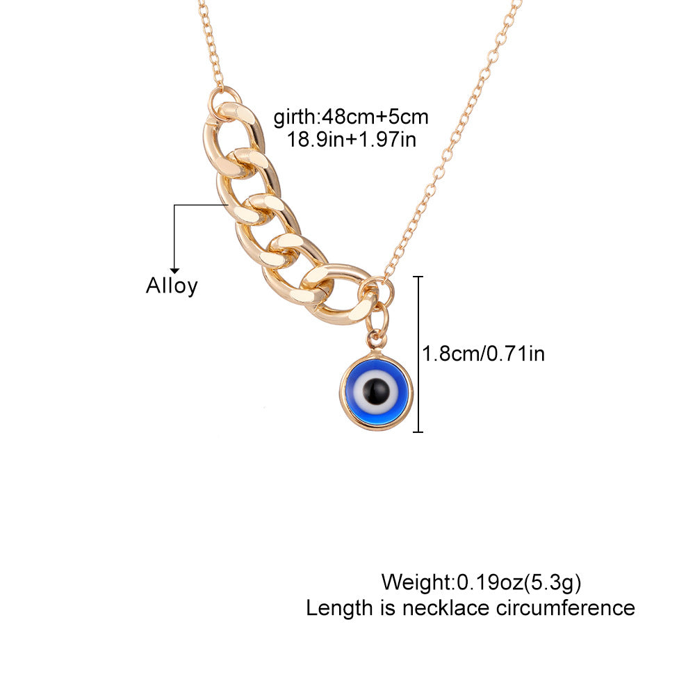 Chain Necklace with Evil Eye Pendant