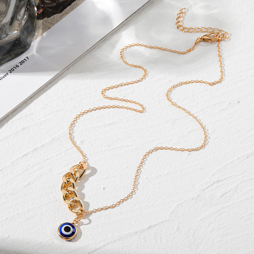 Chain Necklace with Evil Eye Pendant