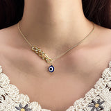 Chain Necklace with Evil Eye Pendant