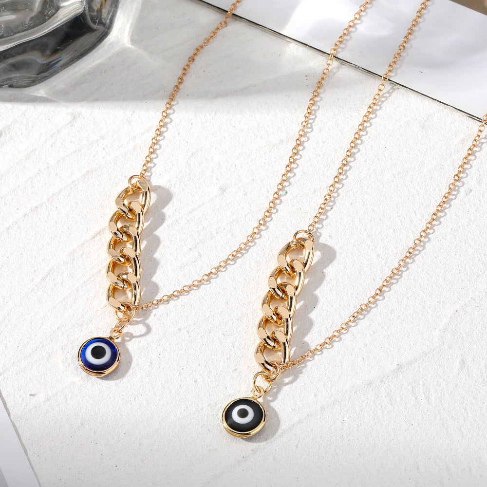 Chain Necklace with Evil Eye Pendant
