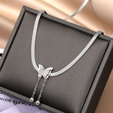 Snake Chain Butterfly Necklace