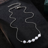Pearl and Silver Bead Necklace