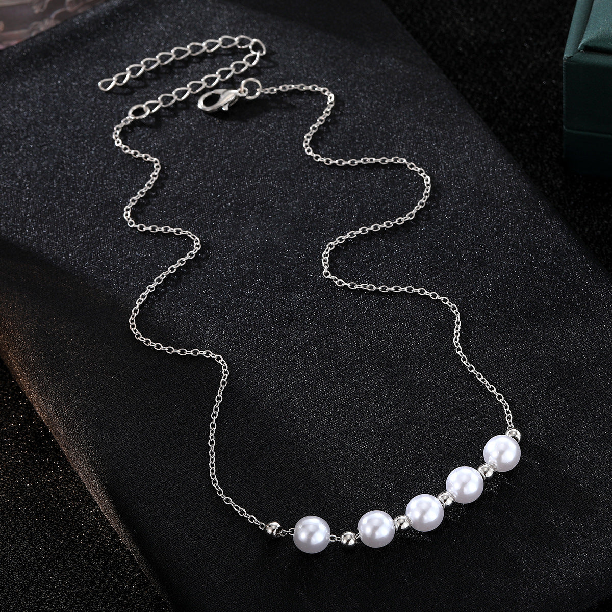 Pearl and Silver Bead Necklace