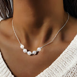 Pearl and Silver Bead Necklace