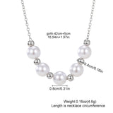Pearl and Silver Bead Necklace