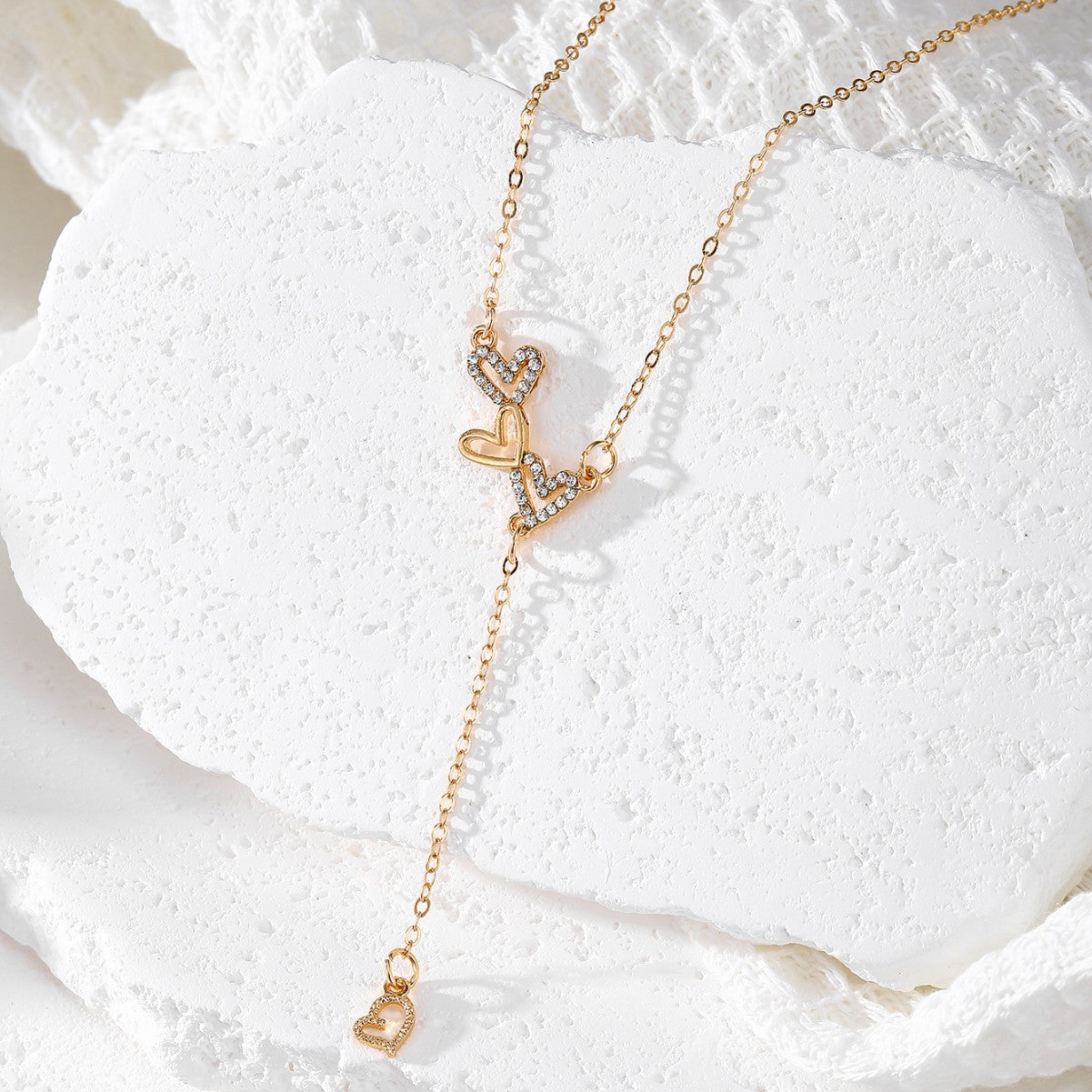 Silver Heart & Love Pendant Necklace