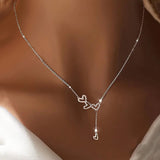 Silver Heart & Love Pendant Necklace