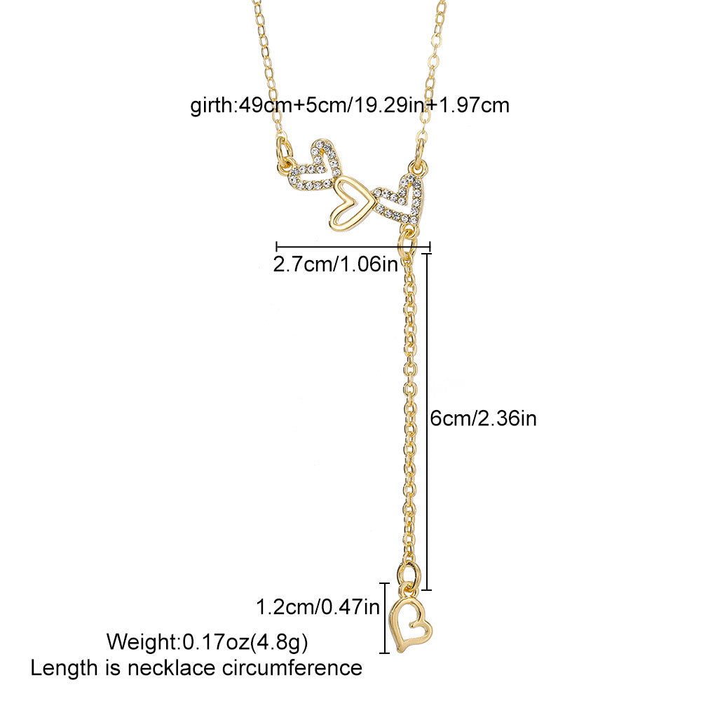 Silver Heart & Love Pendant Necklace