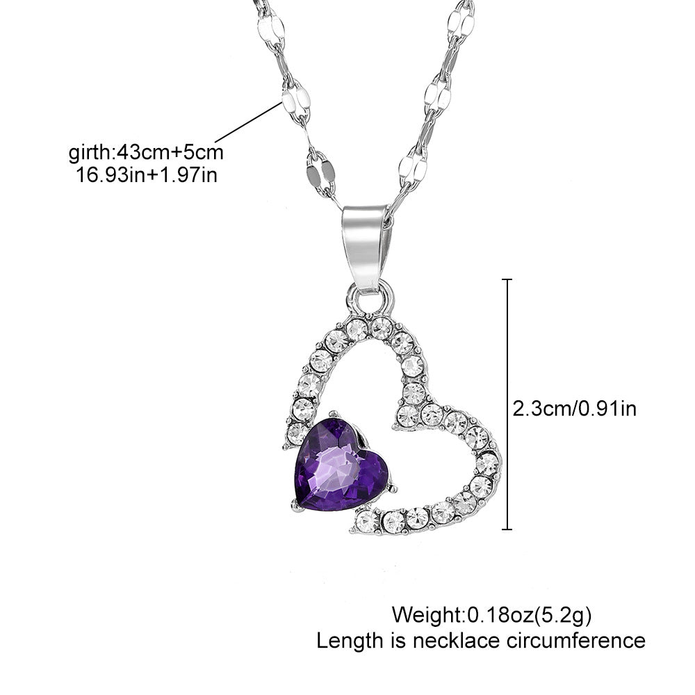 Elegant Heart-Shaped Pendant Necklace