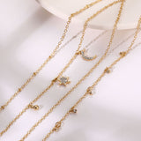 Butterfly Anklet Multilayer Crystal