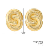 Elegant Gold Spiral Statement Earring