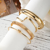 Elegant Gold Bracelet Set