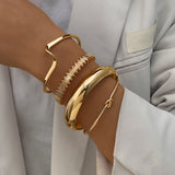 Elegant Gold Bracelet Set