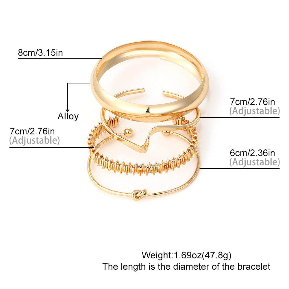 Elegant Gold Bracelet Set