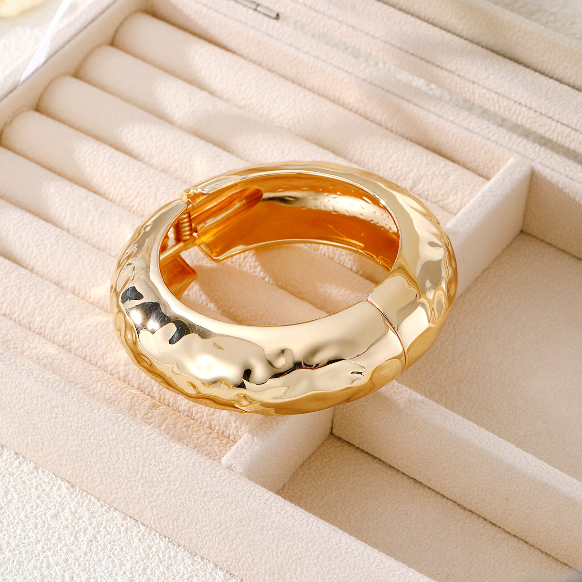 Elegant Gold Metallic Cuff Bracelet