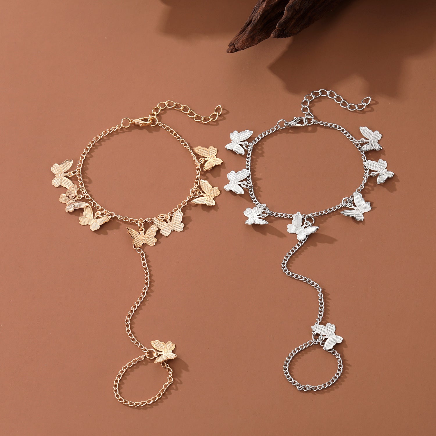 Silver Butterfly Hand Chain