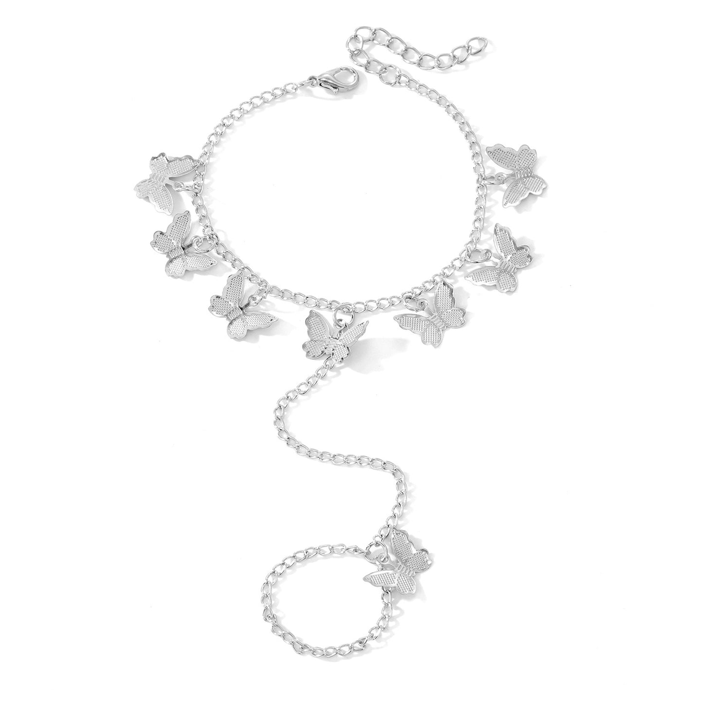 Silver Butterfly Hand Chain