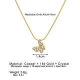 Butterfly Pendant Necklace with Crystals