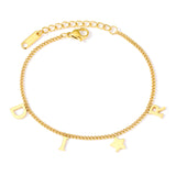 Letter and Star Chain Bracelet