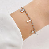 Letter and Star Chain Bracelet