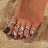 Set of Silver Statement Rings