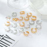 Set of Silver Statement Rings