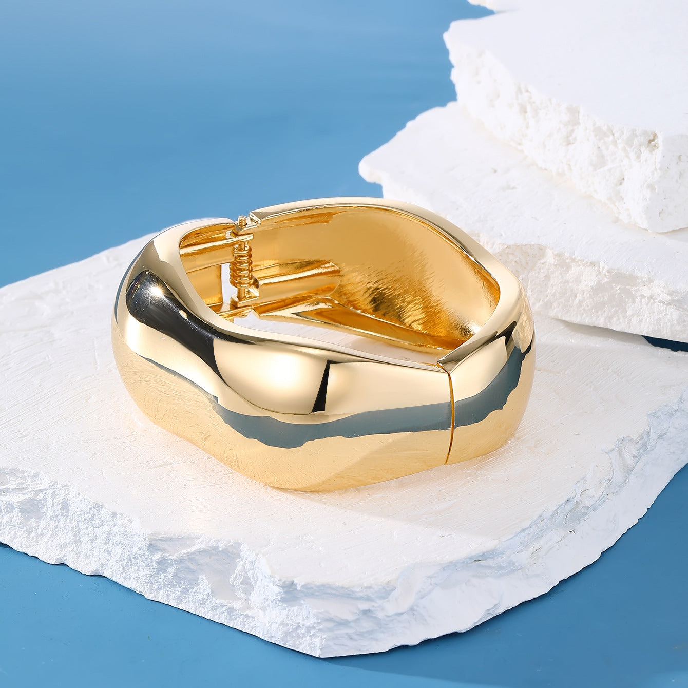 Gold Chunky Cuff Bracelets