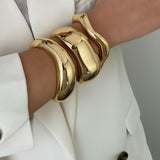 Gold Chunky Cuff Bracelets