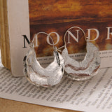 Gold Textured Hoop Earrings